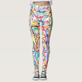 Leggings Conception celtique entrelacée vibrante de noeuds (Devant)