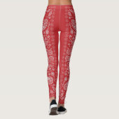 Leggings Conception classique de Bandana de Paisley Rouge (Dos)