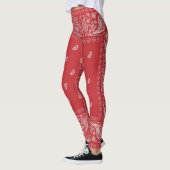 Leggings Conception classique de Bandana de Paisley Rouge (Gauche)