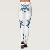 Leggings Conception confortable de flocon de neige en blanc (Dos)