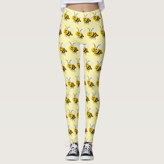 Leggings Conception d'abeilles que vous choisissez Couleur (Devant)