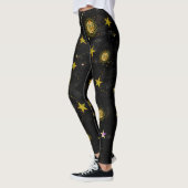 Leggings Conception d'abrégé sur guêtres, Sun, lune et (Gauche)