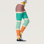 Leggings Conception d'abrégé sur rangées de losange (Droite)