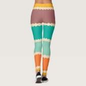 Leggings Conception d'abrégé sur rangées de losange (Dos)