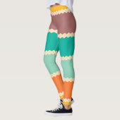 Leggings Conception d'abrégé sur rangées de losange (Gauche)