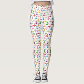 Leggings Conception d'ancre de bateau colorée blanche (Devant)