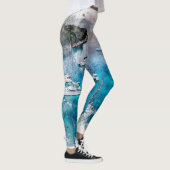 Leggings Conception d'aquarelle de Le Caviar Catamaran (Droite)