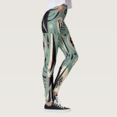 Leggings Conception d'arbre cosmique abstrait géométrique (Droite)