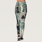 Leggings Conception d'arbre cosmique abstrait géométrique (Dos)