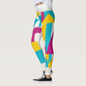 Leggings Conception d'art moderne abstrait géométrique colo (Gauche)