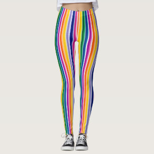 Leggings Conception de bandes verticales colorées