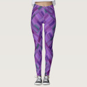 Leggings Conception de bloc violet (Devant)