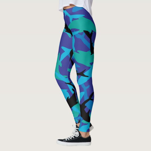 Leggings Conception de camouflage de requin (Gauche)