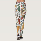 Leggings Conception de Carré feuille couleur automne (Dos)