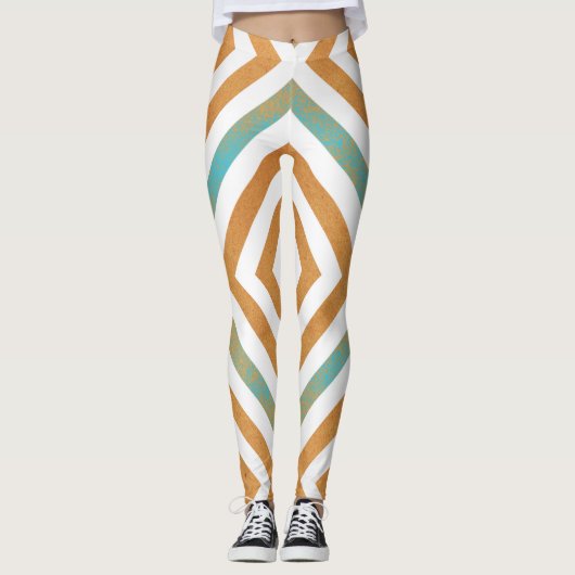 Leggings Conception de Carré géométrique Abstrait (Devant)
