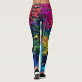 Leggings Conception de chemin forestier mystique et rêveur (Dos)