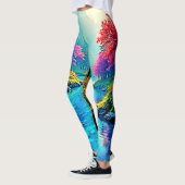Leggings Conception de chemin forestier mystique et rêveur (Gauche)