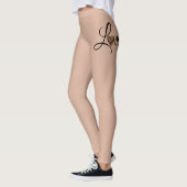 Leggings Conception de cœur de léopard glamour amour (Gauche)