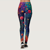 Leggings Conception de connexion arc-en-ciel émouvante (Dos)