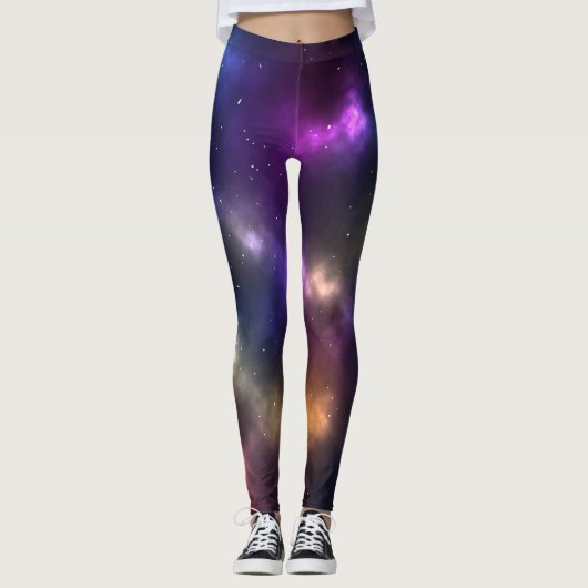 Leggings Conception de constellations de l'espace cosmique (Devant)