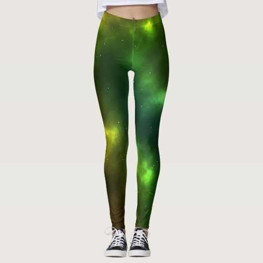 Leggings Conception de constellations de l'espace cosmique (Devant)
