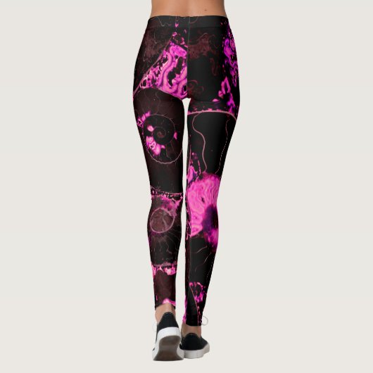 Leggings Conception de coquille rose Nautilus (Dos)