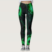 Leggings Conception de coquille verte Nautilus (Devant)