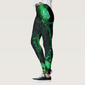 Leggings Conception de coquille verte Nautilus (Gauche)