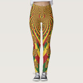 Leggings Conception de couleurs Rasta (Devant)