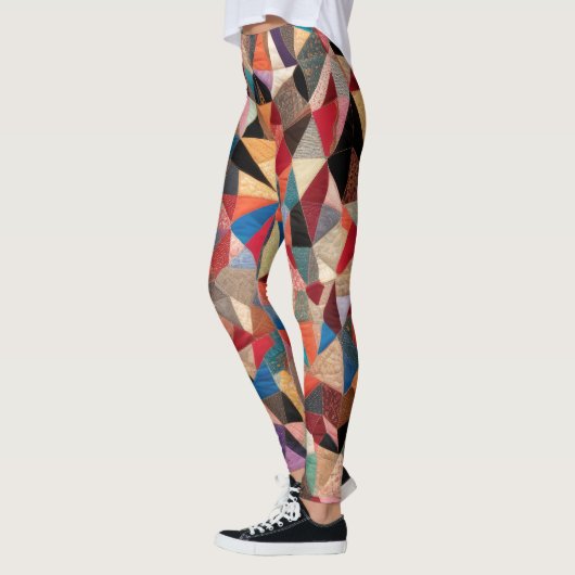 Leggings Conception de courtepointe folle (Gauche)