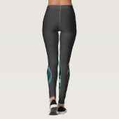 Leggings Conception de fantasy artistique de dragon vert do (Dos)
