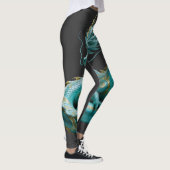 Leggings Conception de fantasy artistique de dragon vert do (Droite)