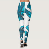 Leggings Conception de feuilles Whimsical, monstère (Dos)