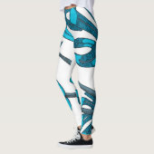 Leggings Conception de feuilles Whimsical, monstère (Gauche)