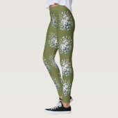 Leggings Conception de fleurs personnalisée (Gauche)