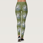 Leggings Conception de fleurs personnalisée (Dos)