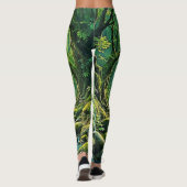 Leggings Conception de flux forestiers enchantés (Dos)