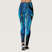 Leggings Conception de forêt de l'oeil de fantasy sombre (Dos)