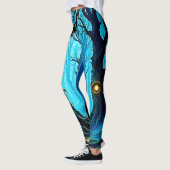Leggings Conception de forêt de l'oeil de fantasy sombre (Gauche)