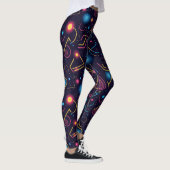Leggings Conception de formes géométriques néon abstraites (Droite)
