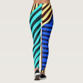 Leggings Conception de fusion de rayures chevron électrique (Dos)