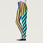 Leggings Conception de fusion de rayures chevron électrique (Gauche)