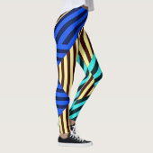 Leggings Conception de fusion de rayures chevron électrique (Droite)