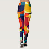 Leggings Conception de géométrie de couleur Bauhaus (Dos)