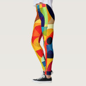Leggings Conception de géométrie de couleur Bauhaus (Gauche)
