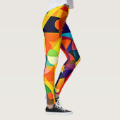 Leggings Conception de géométrie de couleur Bauhaus (Droite)