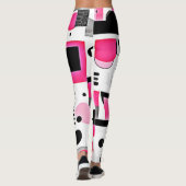 Leggings Conception de géométrie rose Art Pop (Dos)