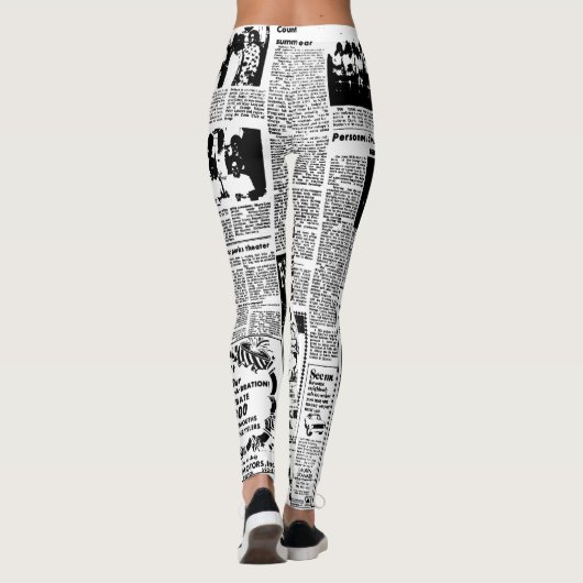 Leggings Conception de guêtres de journal (Dos)