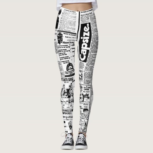 Leggings Conception de guêtres de journal (Devant)