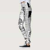Leggings Conception de guêtres de journal (Gauche)